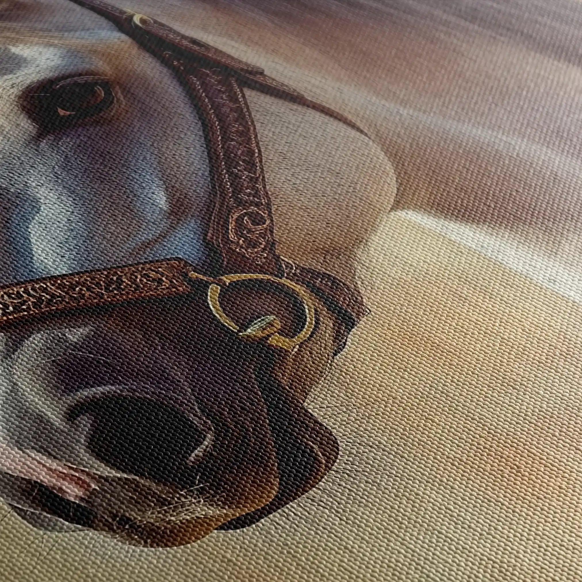 Horses 130 Canvas Art 60 x 40 cm / Black