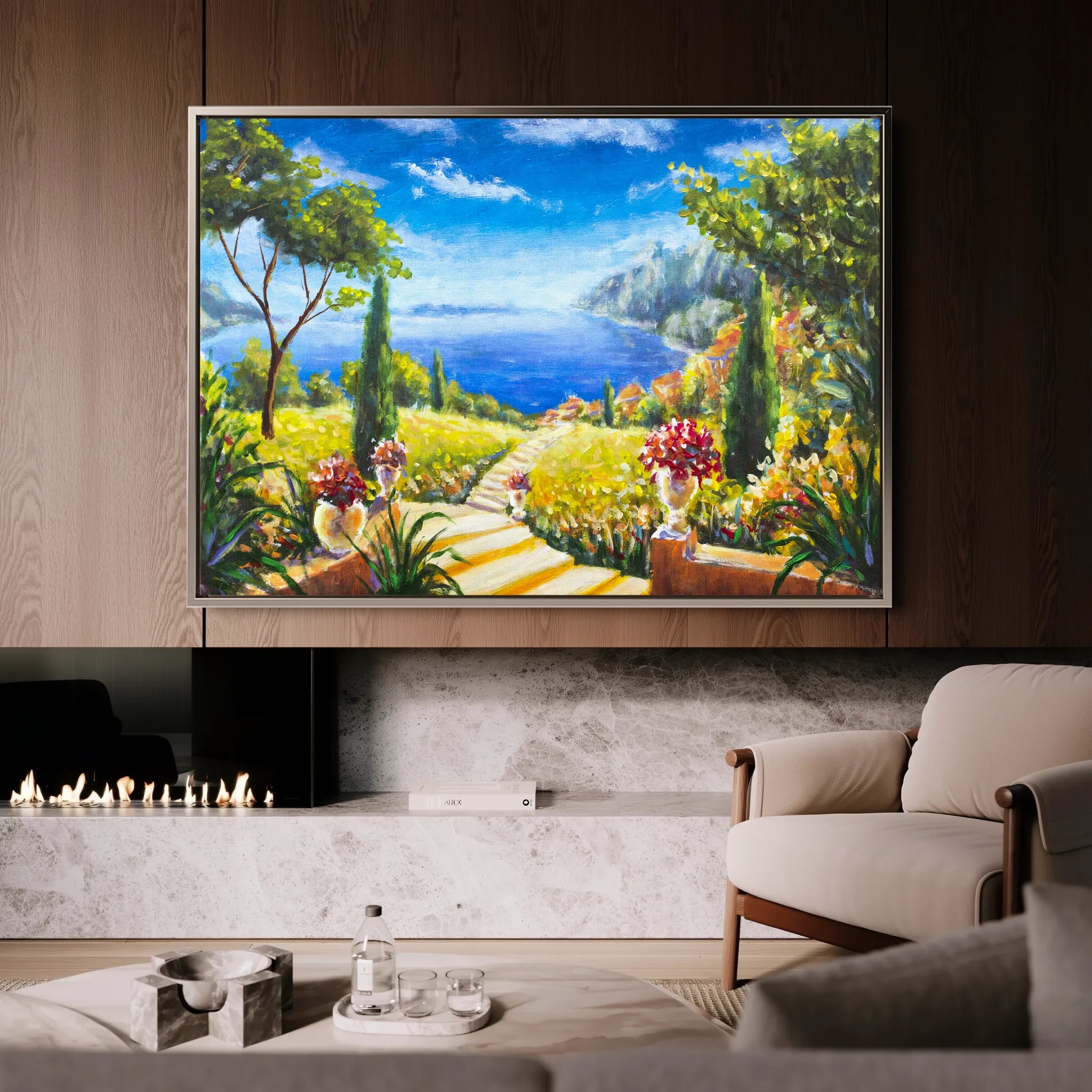 Landscape 130 Canvas Art 18" x 24" / 45 x 60 cm / Black