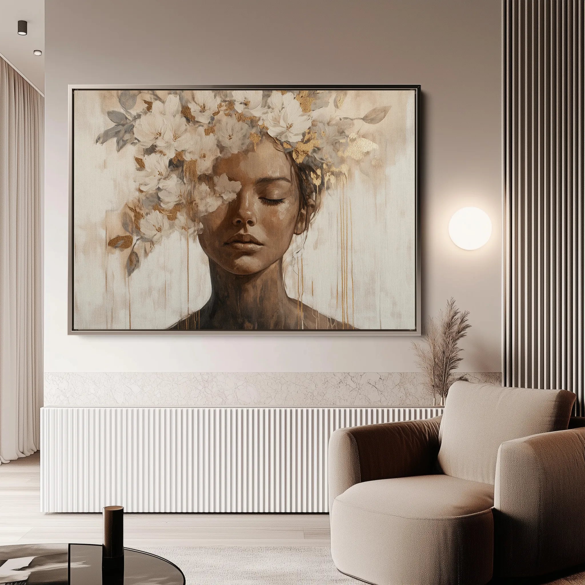Portrait 130 Canvas Art 18" x 24" / 45 x 60 cm / Black