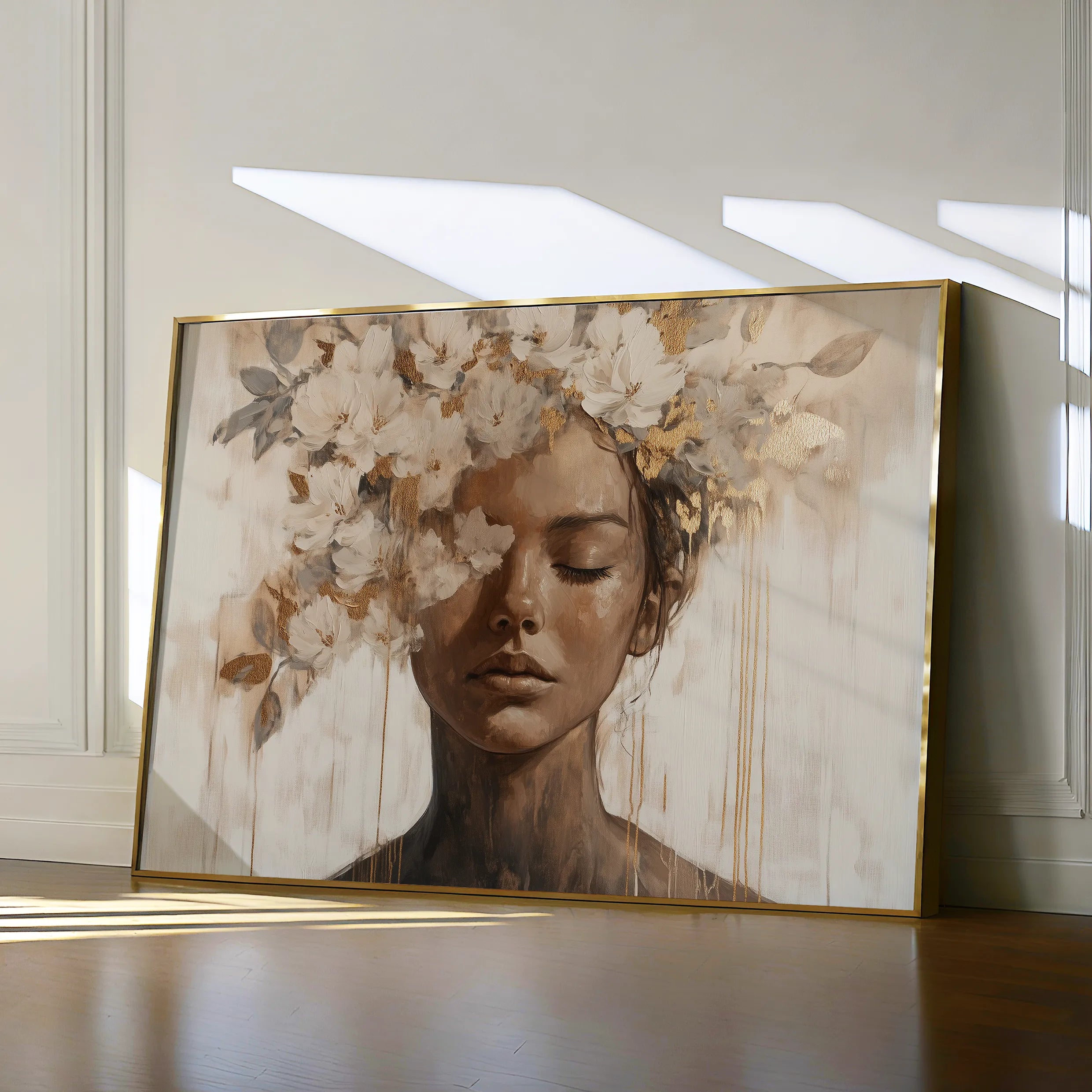 Portrait 130 Canvas Art 18" x 24" / 45 x 60 cm / Black