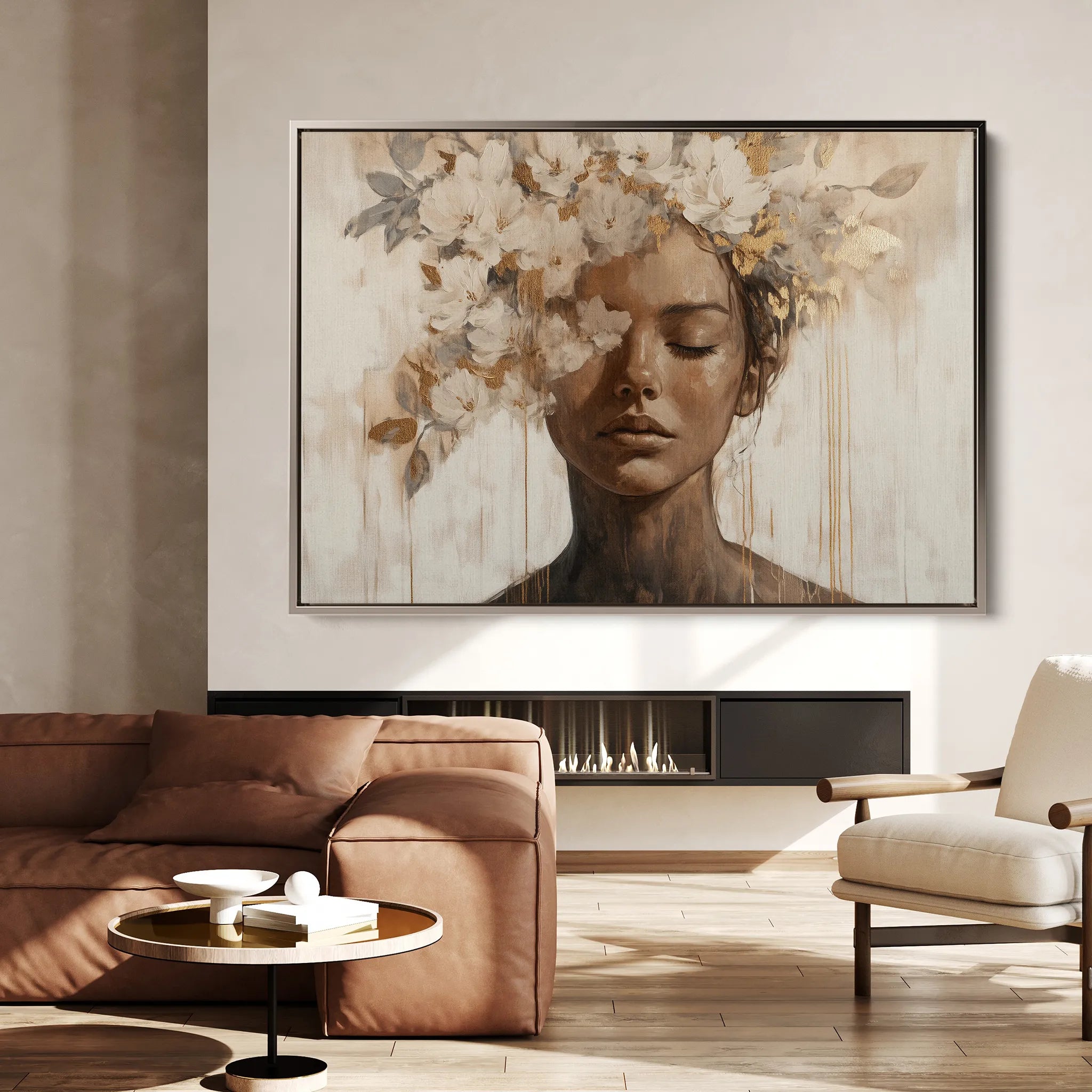 Portrait 130 Canvas Art 18" x 24" / 45 x 60 cm / Black