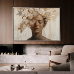 Portrait 130 Canvas Art 18" x 24" / 45 x 60 cm / Black