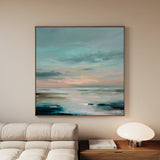 Abstract 1300 Canvas Art 16" x 16" / 40 x 40 cm / Black