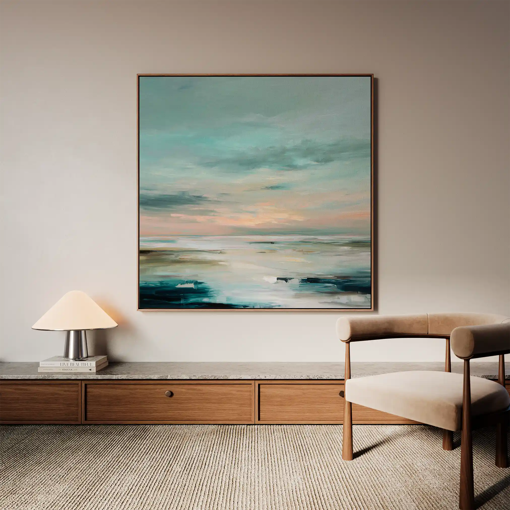 Abstract 1300 Canvas Art 60 x 60 cm / Black