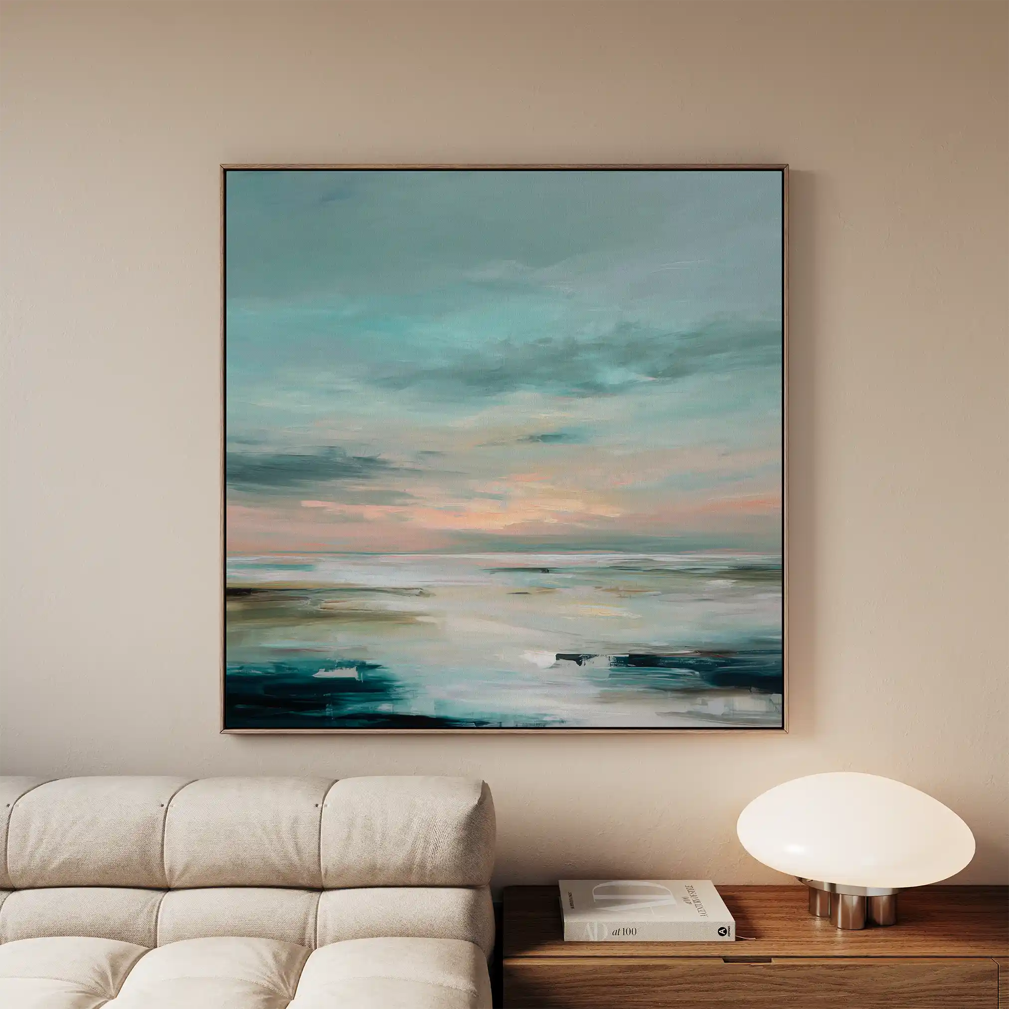 Abstract 1300 Canvas Art 60 x 60 cm / Black