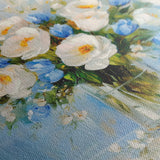 Floral 1300 Canvas Art 16" x 16" / 40 x 40 cm / Black