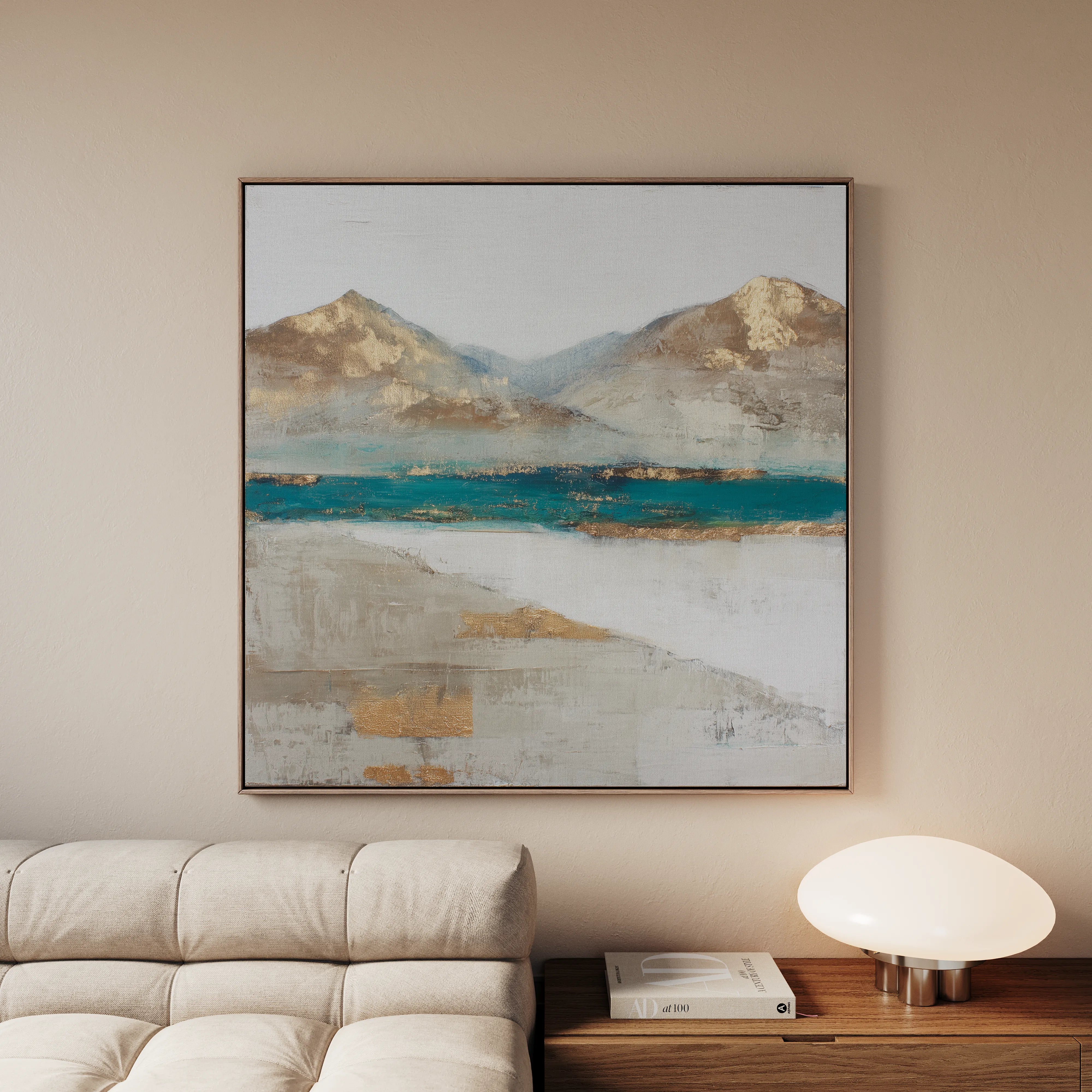 Abstract 1301 Canvas Art 16" x 16" / 40 x 40 cm / Black