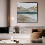 Abstract 1301 Canvas Art 16" x 16" / 40 x 40 cm / Black