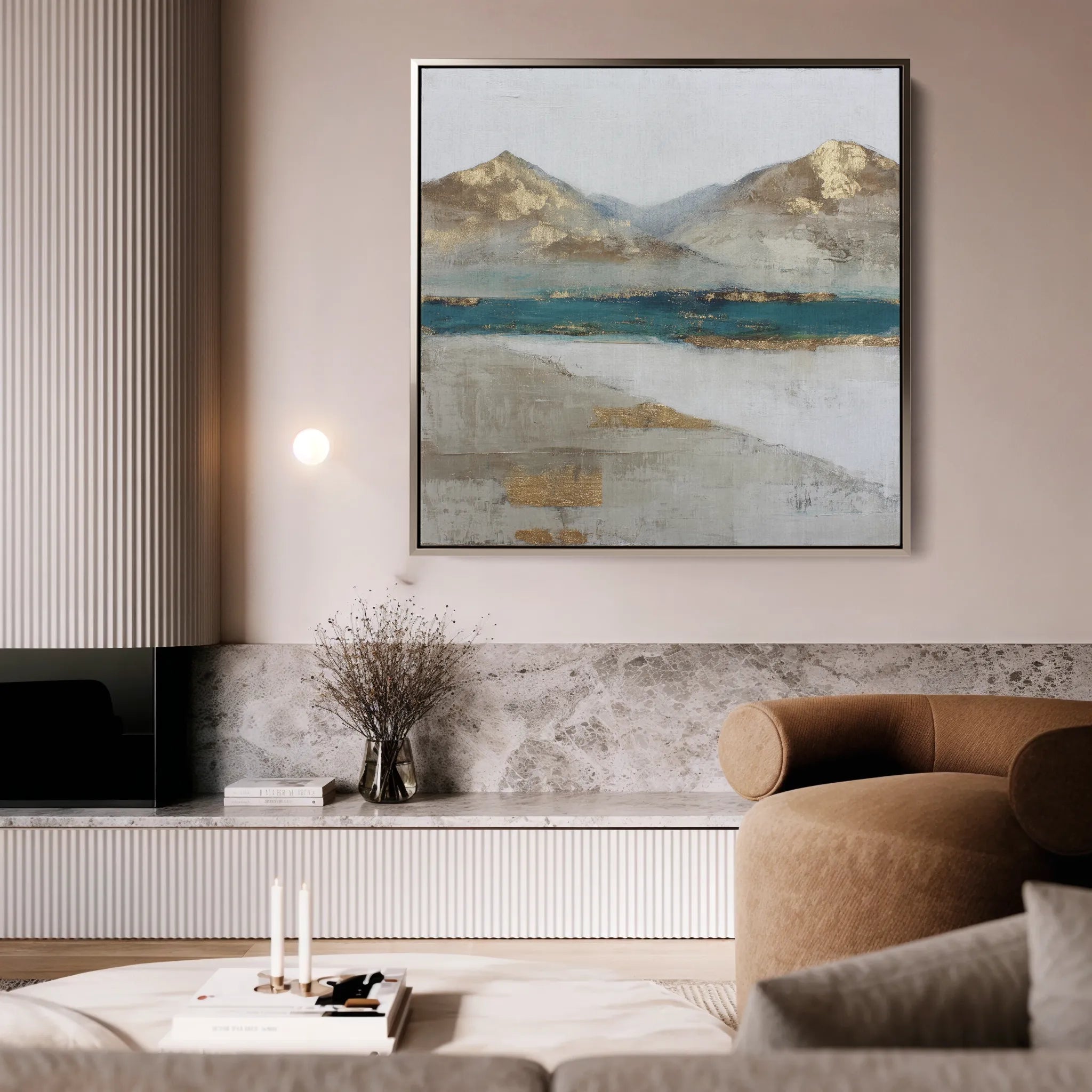 Abstract 1301 Canvas Art 16" x 16" / 40 x 40 cm / Black