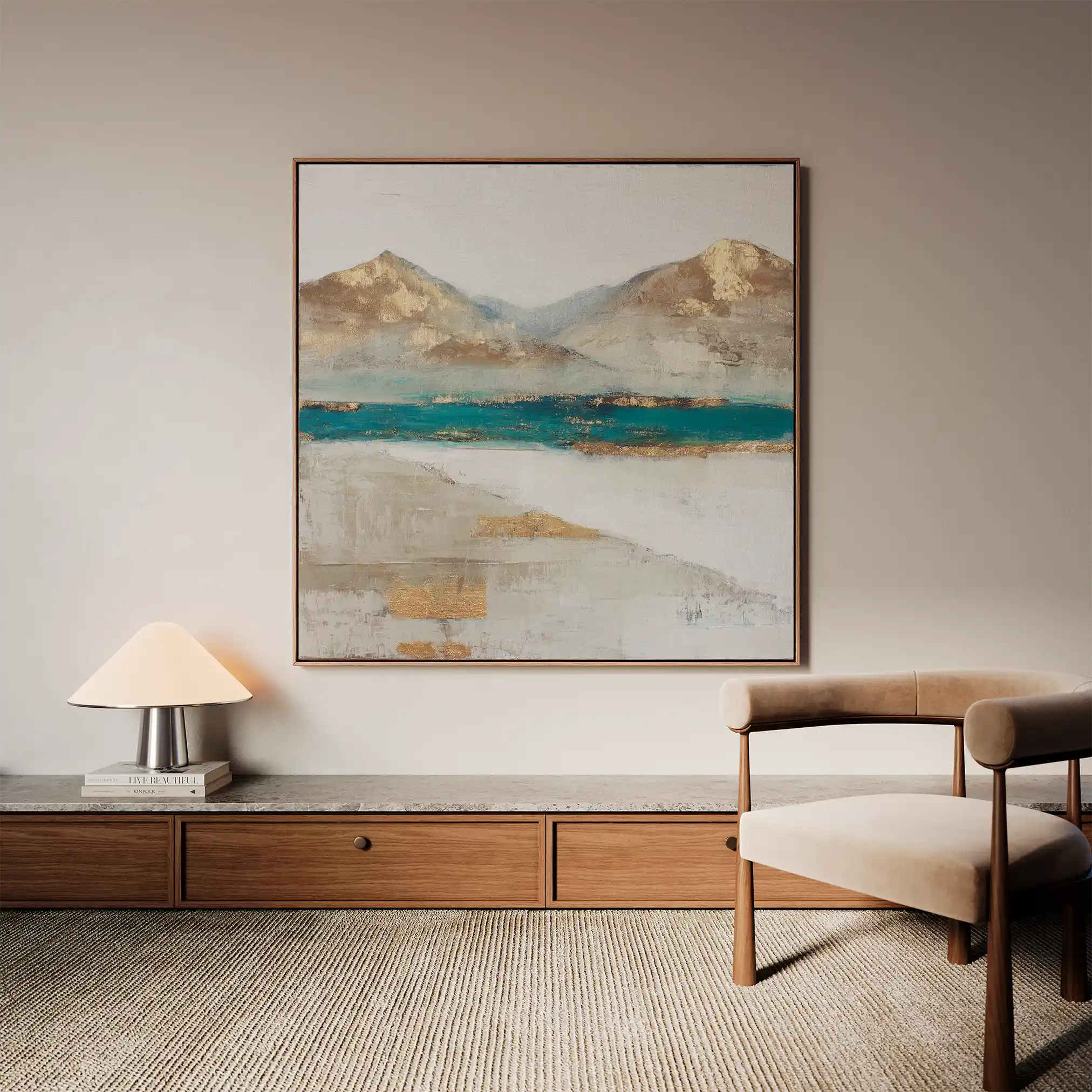 Abstract 1301 Canvas Art 60 x 60 cm / Black