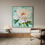 Floral 1301 Canvas Art 16" x 16" / 40 x 40 cm / Black