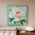 Floral 1301 Canvas Art 16" x 16" / 40 x 40 cm / Black