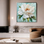 Floral 1301 Canvas Art 16" x 16" / 40 x 40 cm / Black