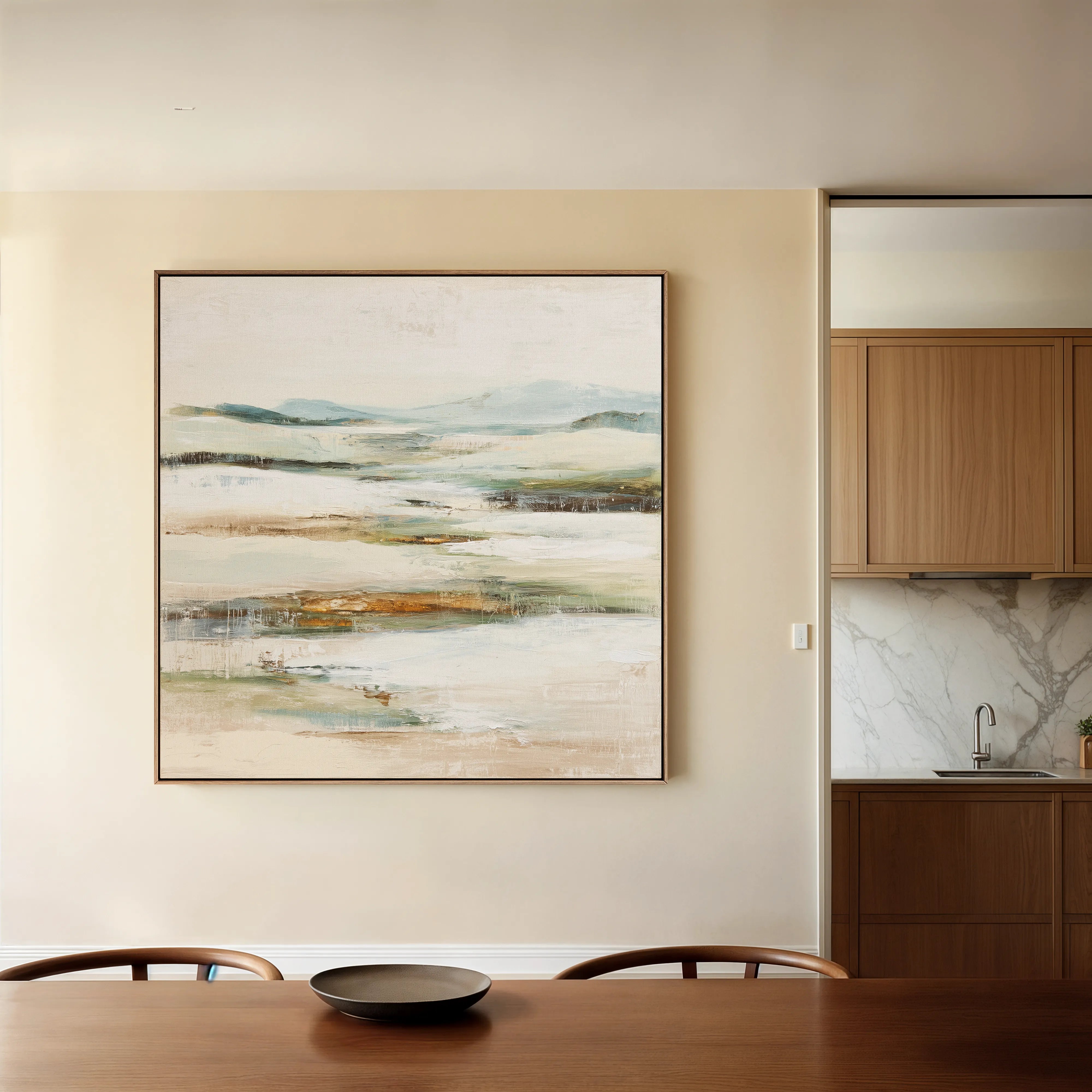 Abstract 1302 Canvas Art 16" x 16" / 40 x 40 cm / Black