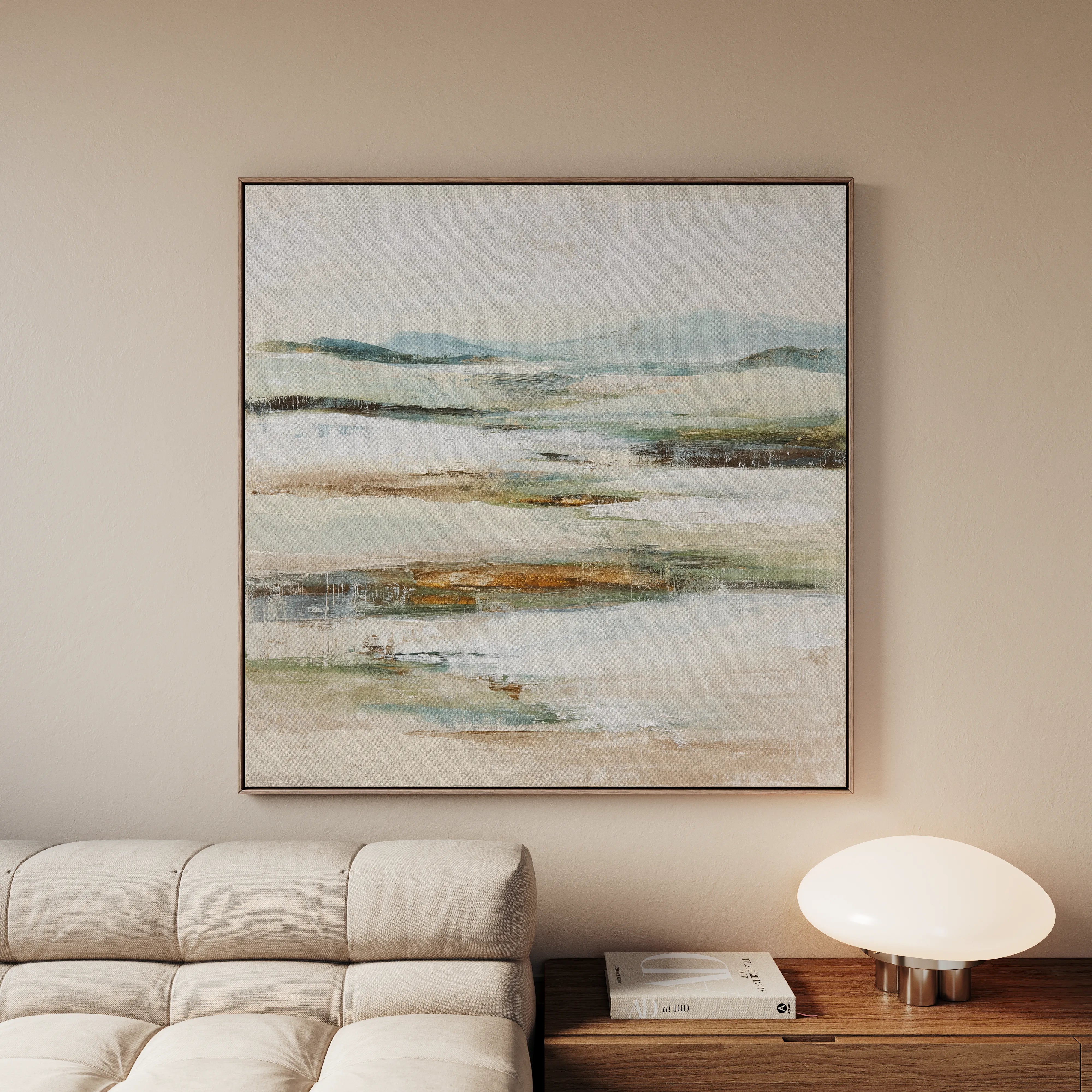 Abstract 1302 Canvas Art 16" x 16" / 40 x 40 cm / Black