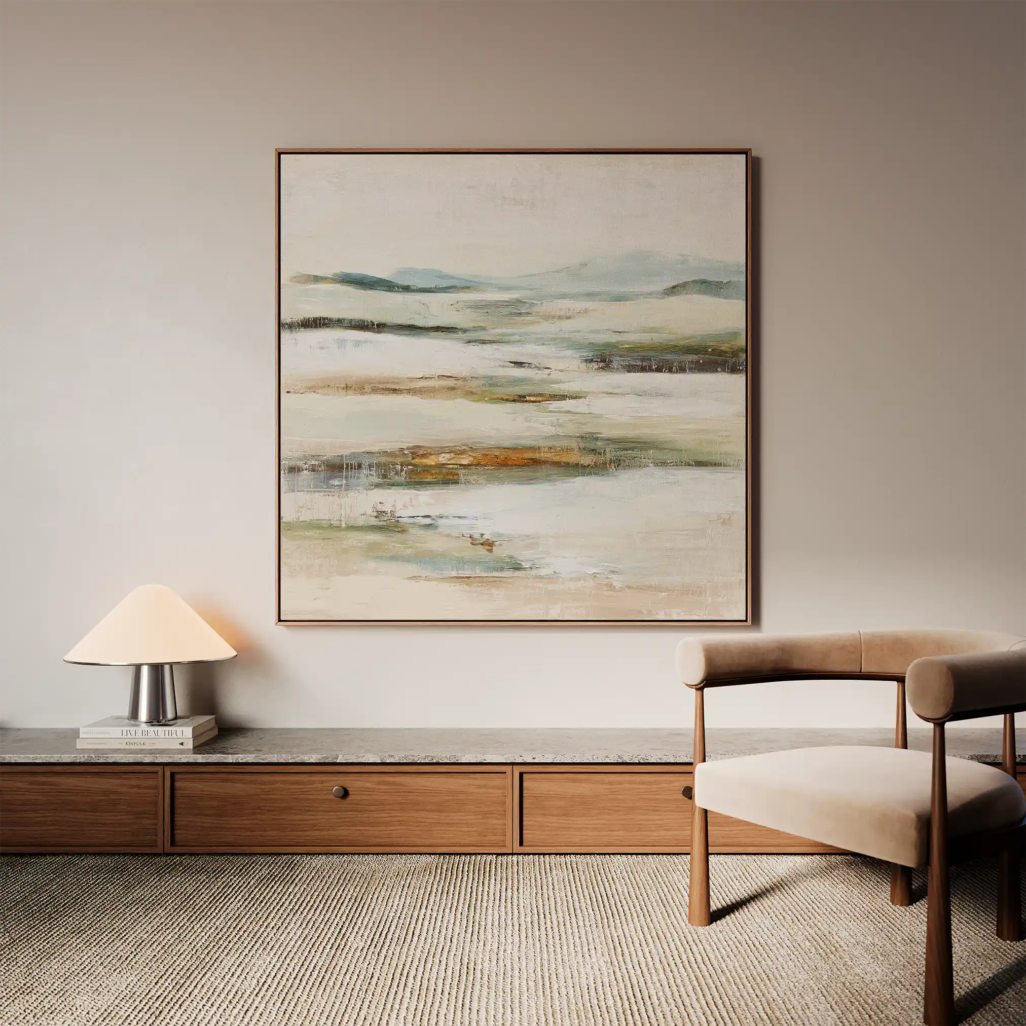 Abstract 1302 Canvas Art 60 x 60 cm / Black
