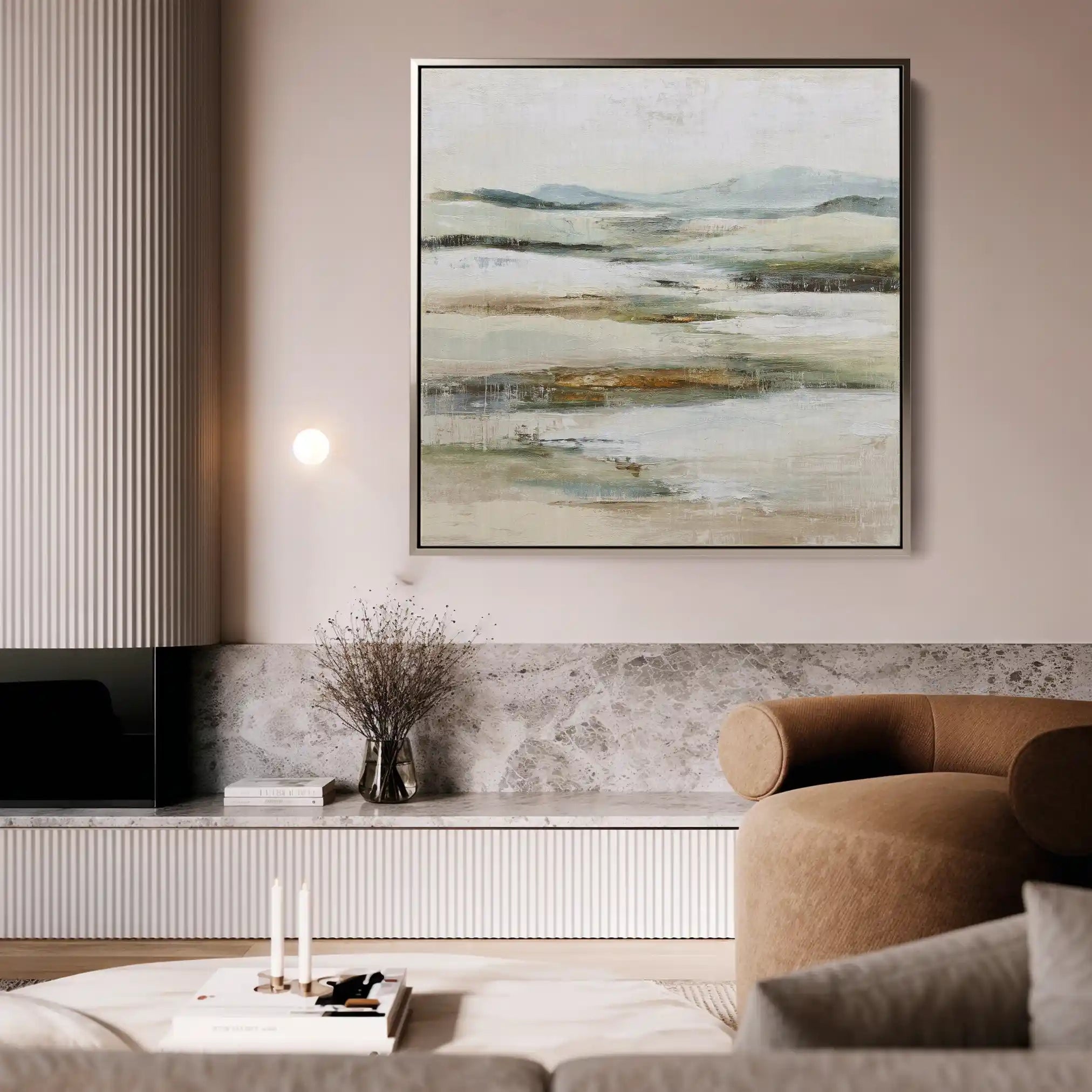 Abstract 1302 Canvas Art 60 x 60 cm / Black