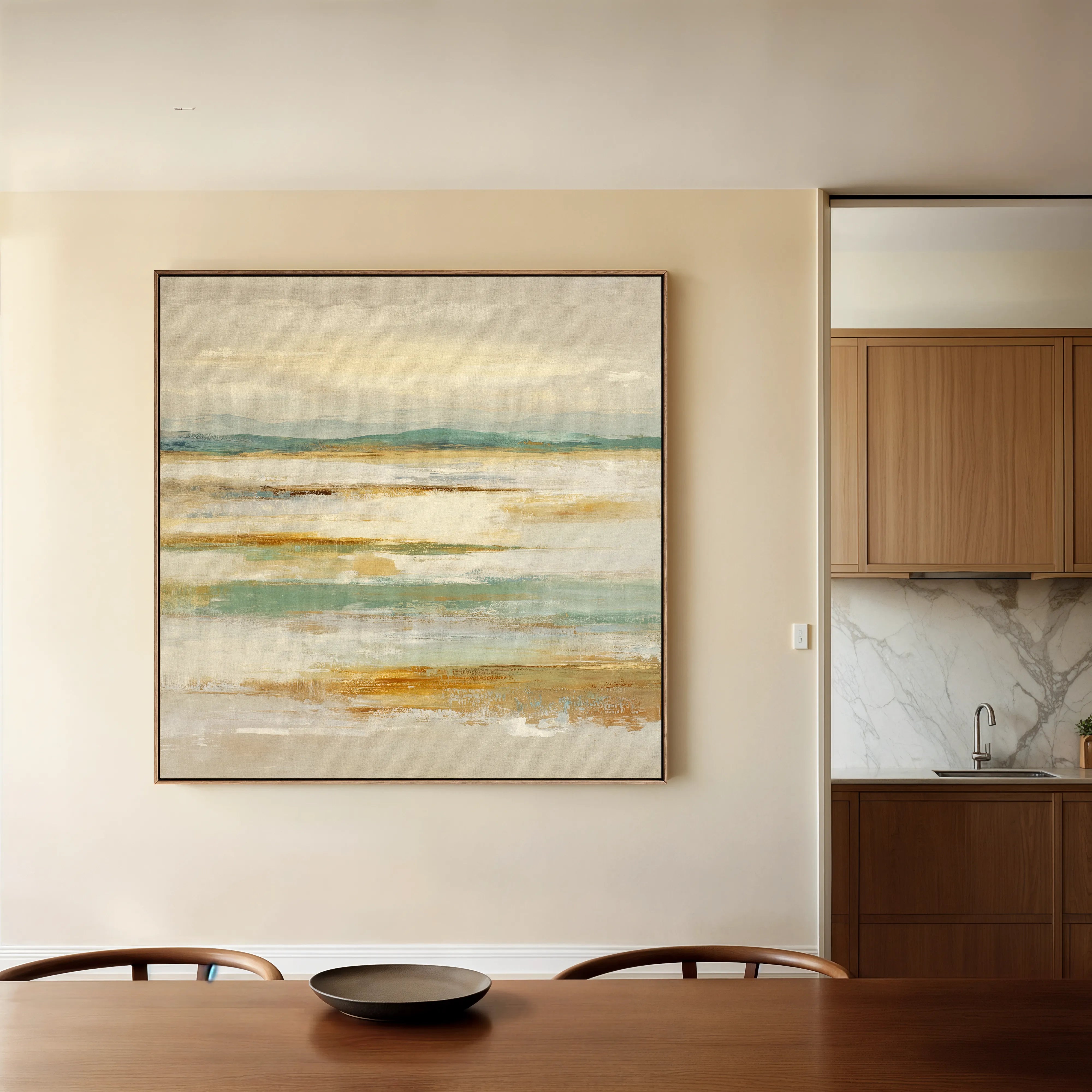 Abstract 1303 Canvas Art 16" x 16" / 40 x 40 cm / Black