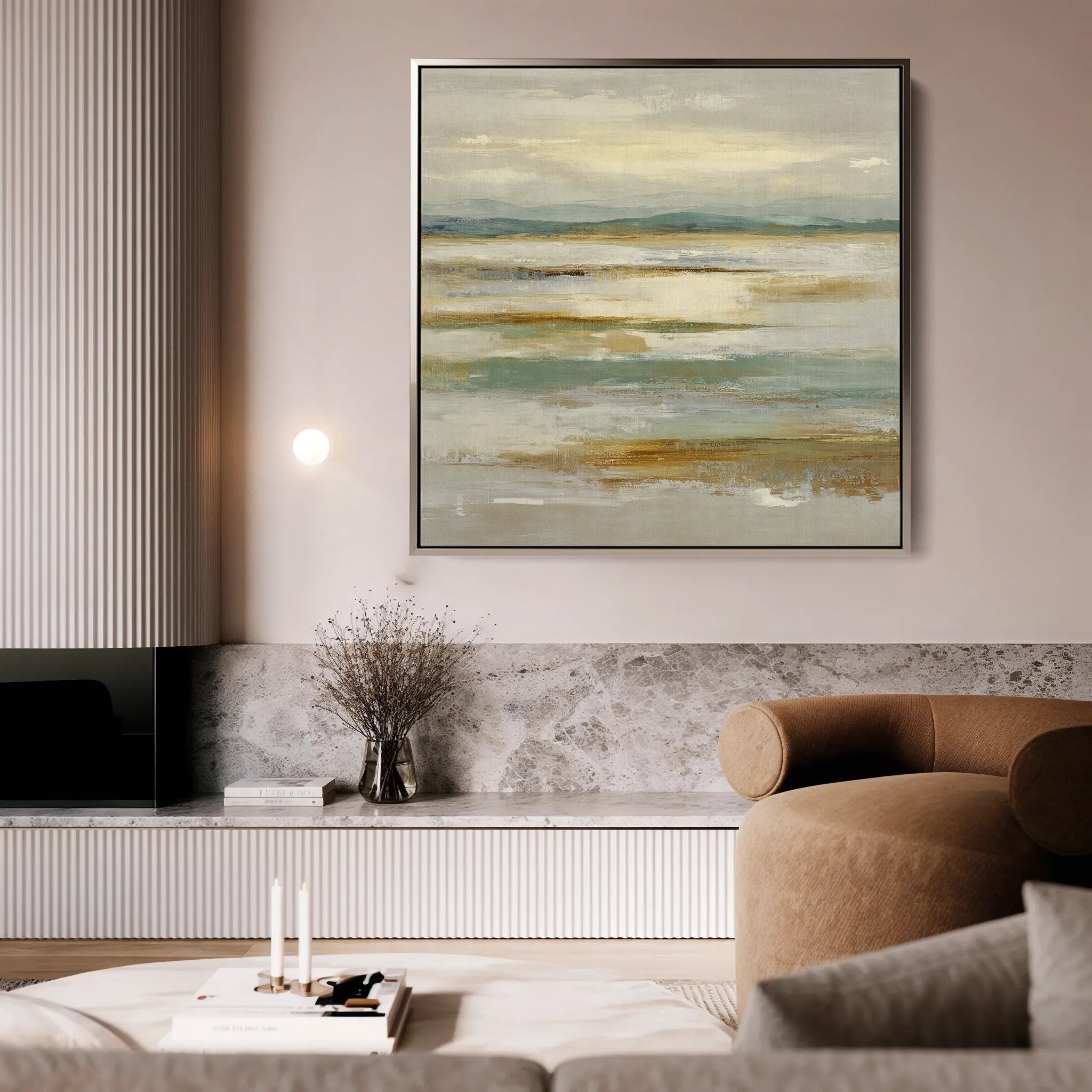 Abstract 1303 Canvas Art 16" x 16" / 40 x 40 cm / Black