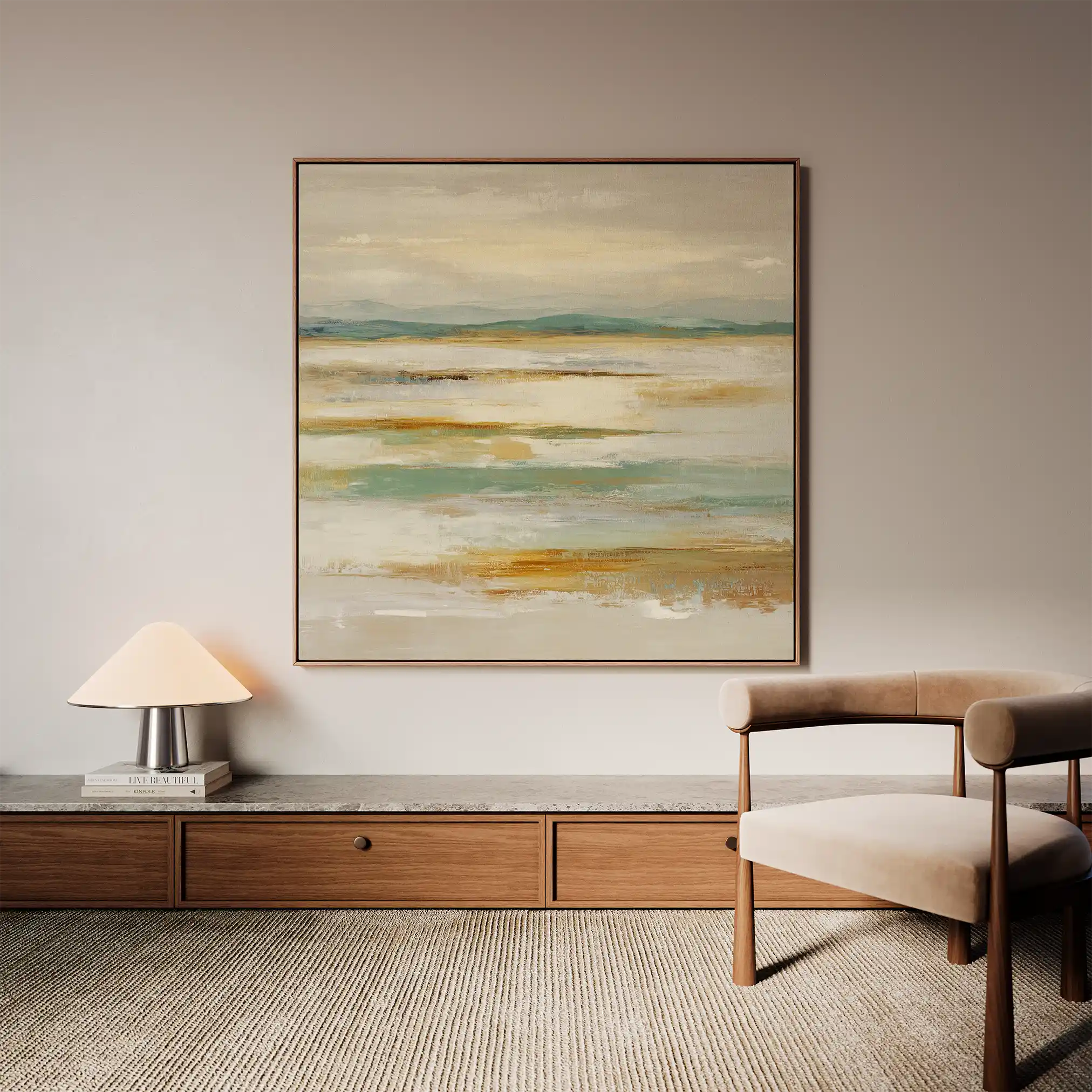 Abstract 1303 Canvas Art 60 x 60 cm / Black