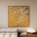 Floral 1303 Canvas Art 16" x 16" / 40 x 40 cm / Black