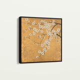 Floral 1303 Canvas Art 16" x 16" / 40 x 40 cm / Black