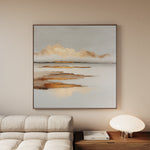 Abstract 1304 Canvas Art 16" x 16" / 40 x 40 cm / Black