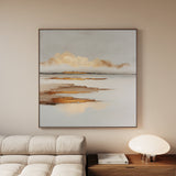 Abstract 1304 Canvas Art 16" x 16" / 40 x 40 cm / Black
