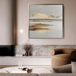 Abstract 1304 Canvas Art 16" x 16" / 40 x 40 cm / Black