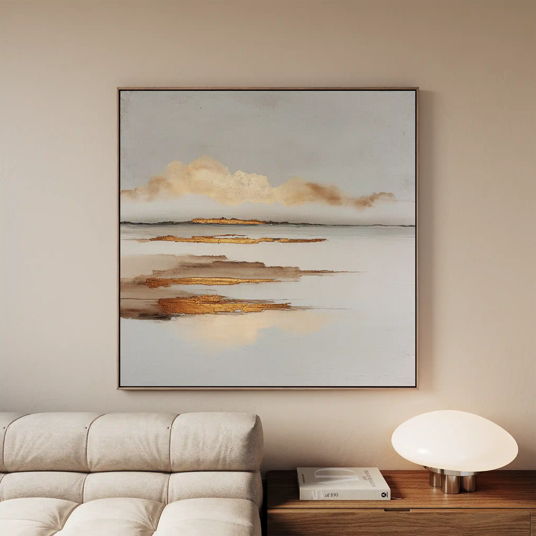 Abstract 1304 Canvas Art 60 x 60 cm / Black