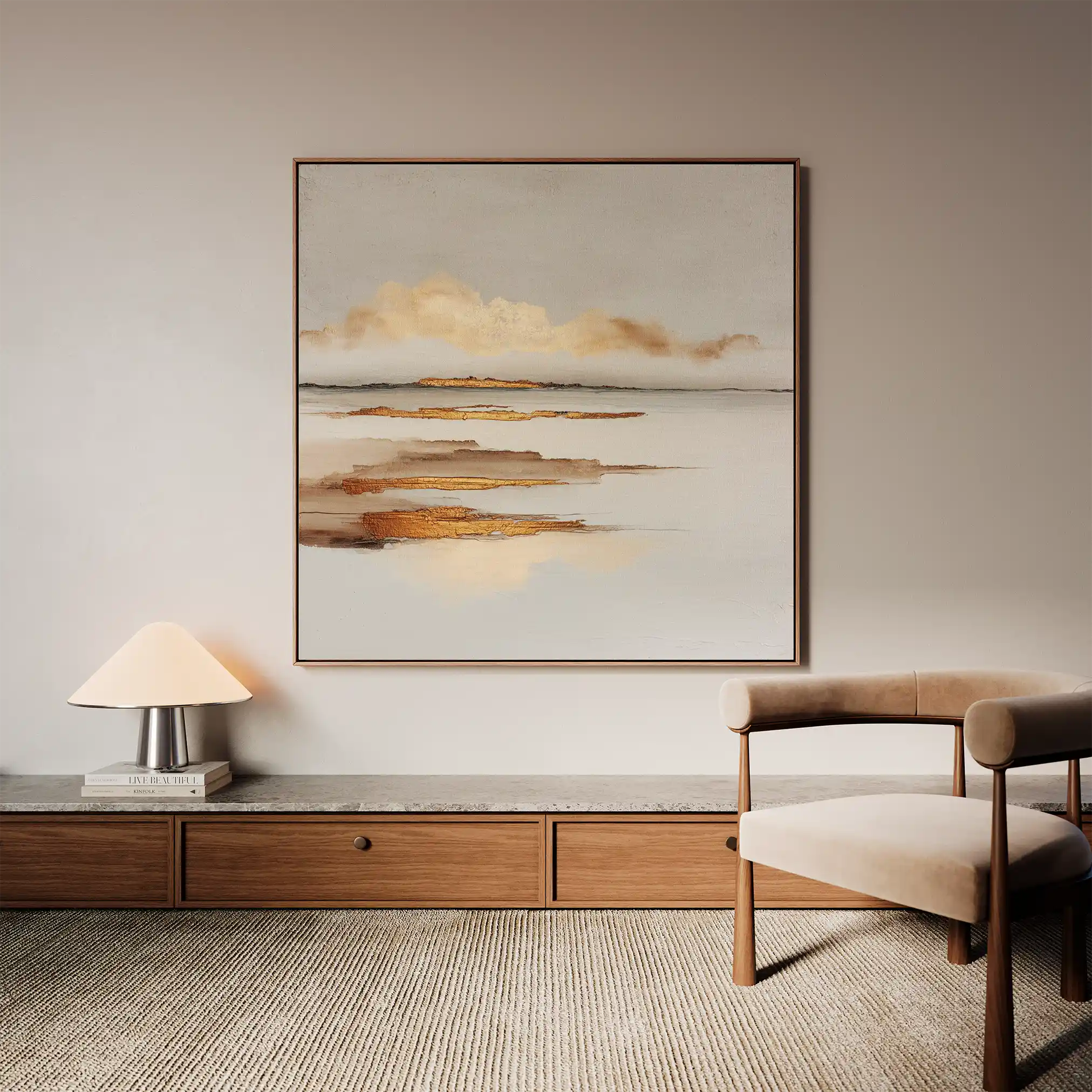 Abstract 1304 Canvas Art 60 x 60 cm / Black