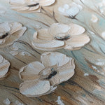 Floral 1304 Canvas Art 16" x 16" / 40 x 40 cm / Black