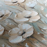 Floral 1304 Canvas Art 16" x 16" / 40 x 40 cm / Black