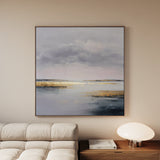Abstract 1305 Canvas Art 16" x 16" / 40 x 40 cm / Black