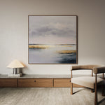 Abstract 1305 Canvas Art 16" x 16" / 40 x 40 cm / Black