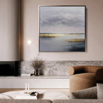 Abstract 1305 Canvas Art 16" x 16" / 40 x 40 cm / Black