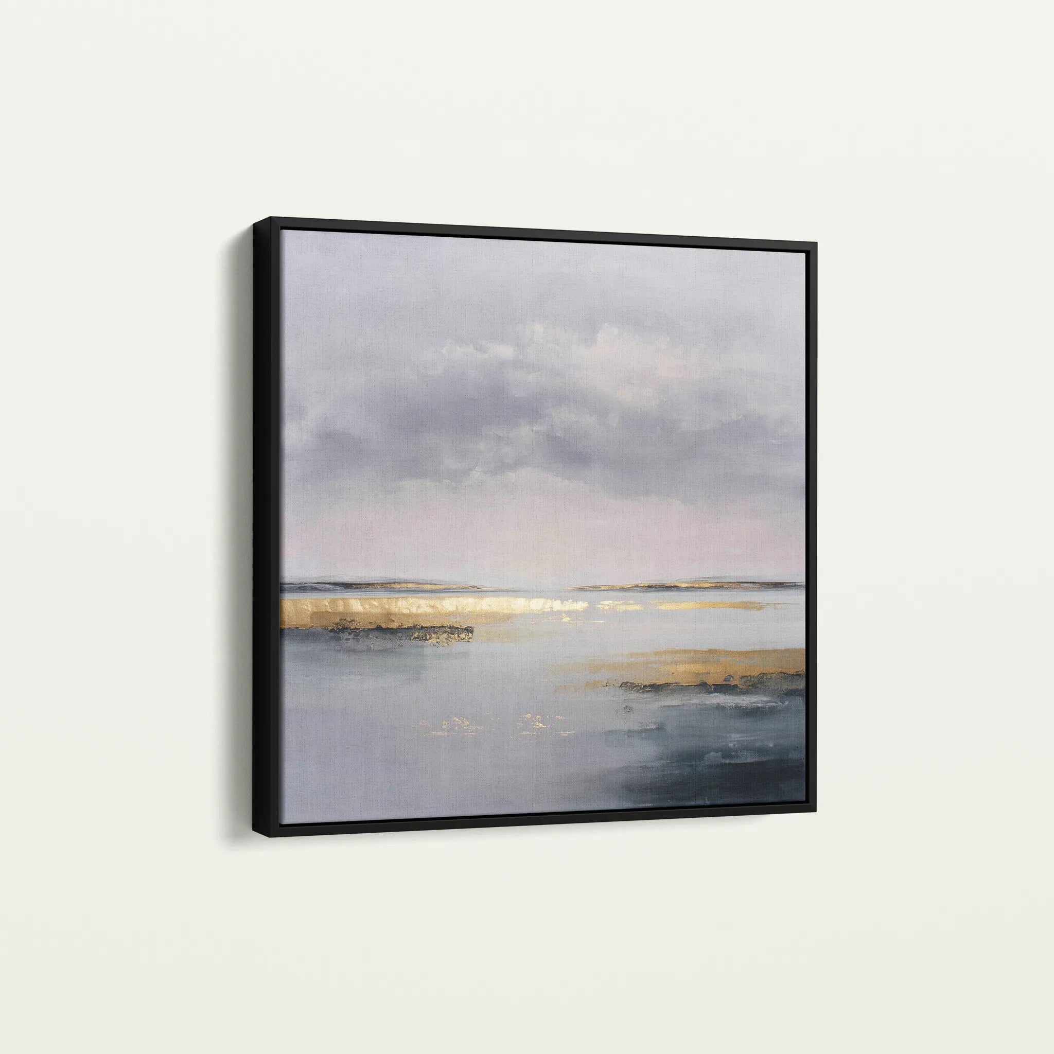 Abstract 1305 Canvas Art 16" x 16" / 40 x 40 cm / Black