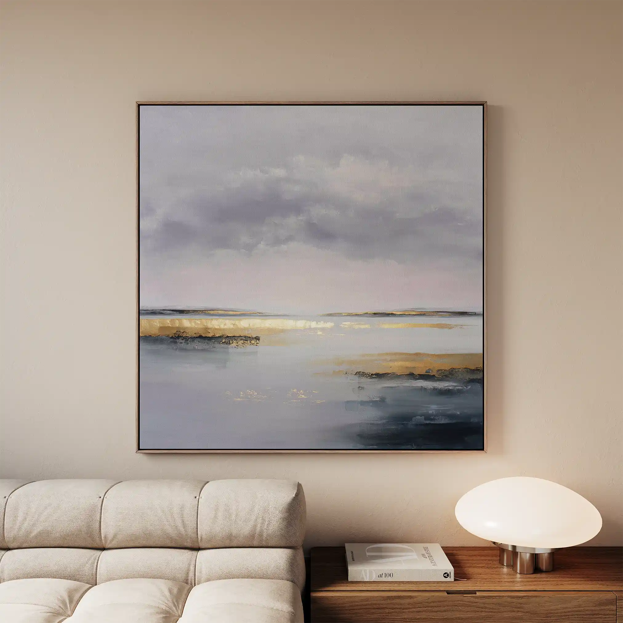 Abstract 1305 Canvas Art 60 x 60 cm / Black