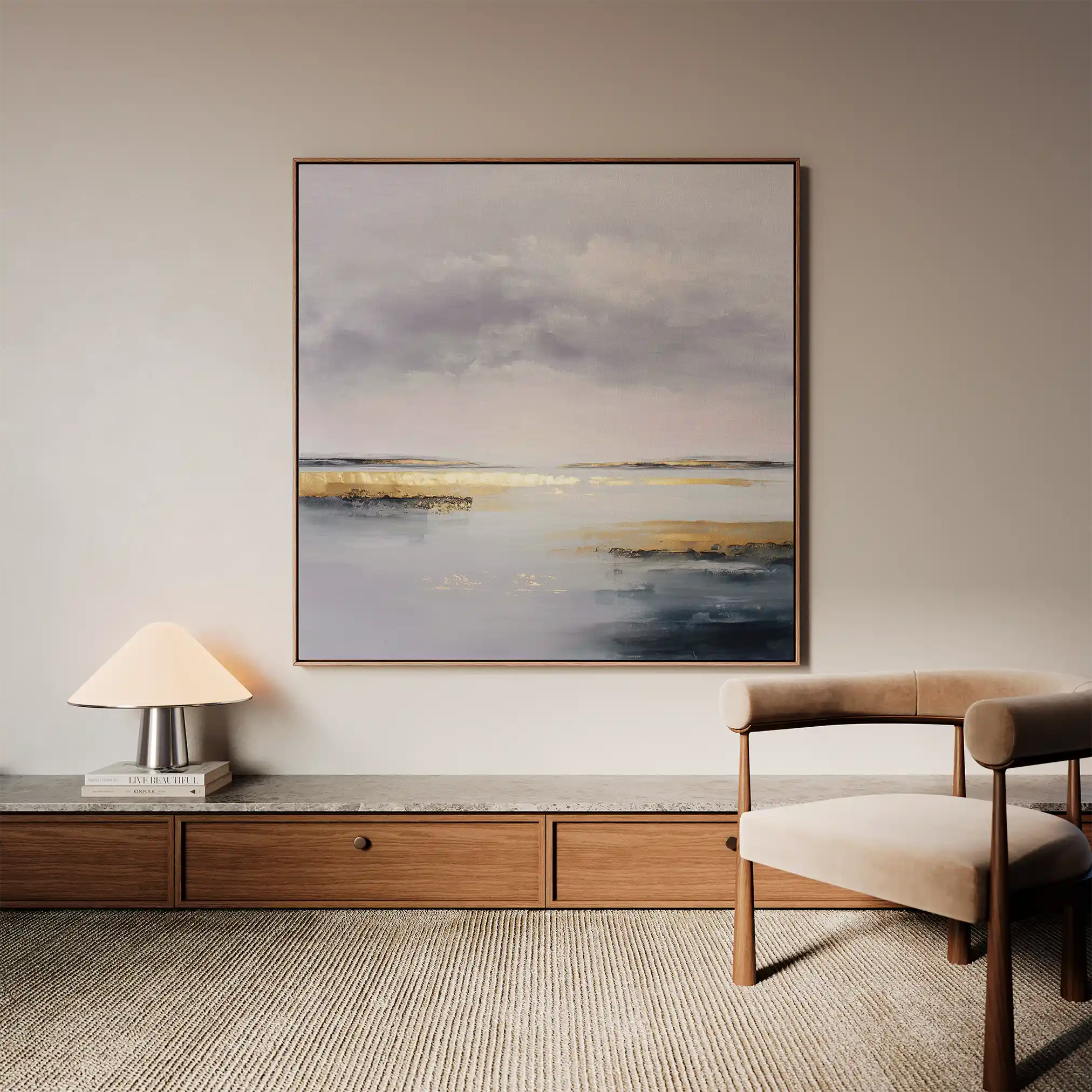 Abstract 1305 Canvas Art 60 x 60 cm / Black