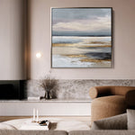 Abstract 1306 Canvas Art 16" x 16" / 40 x 40 cm / Black