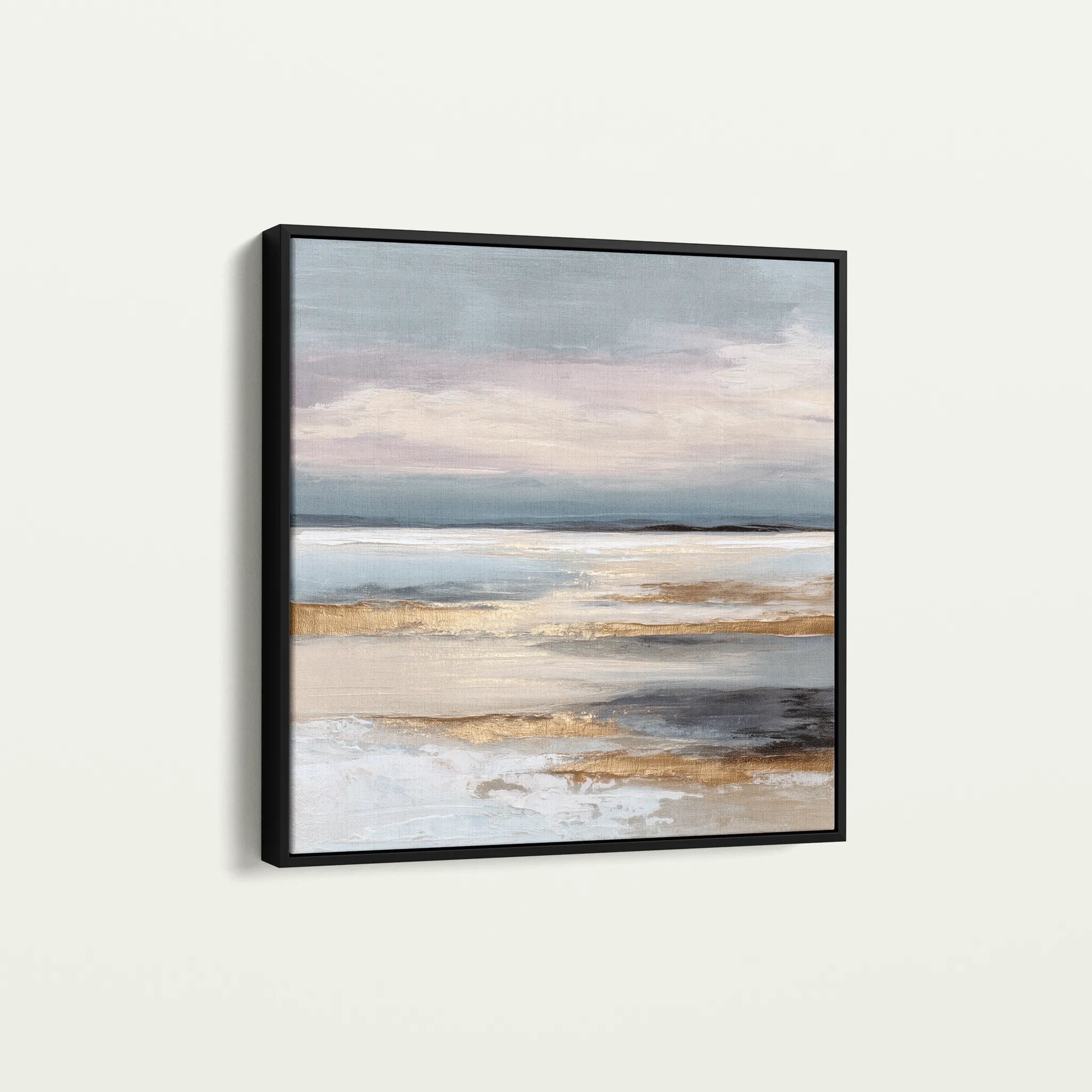 Abstract 1306 Canvas Art 16" x 16" / 40 x 40 cm / Black