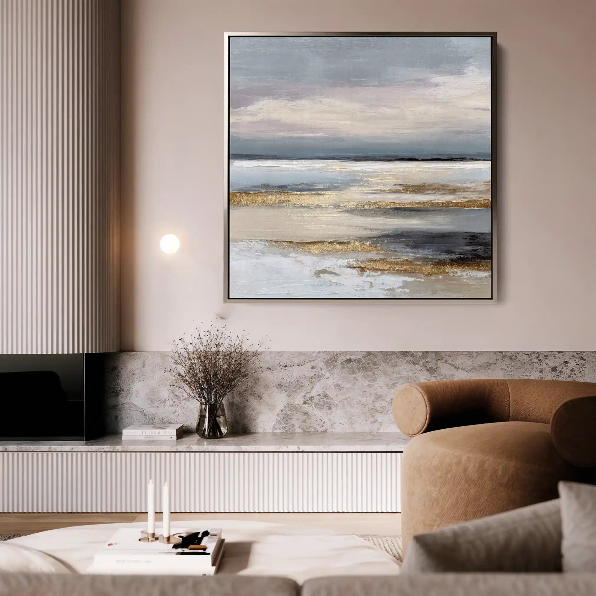 Abstract 1306 Canvas Art 60 x 60 cm / Black