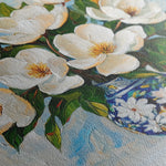 Floral 1306 Canvas Art 16" x 16" / 40 x 40 cm / Black
