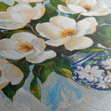 Floral 1306 Canvas Art 16" x 16" / 40 x 40 cm / Black