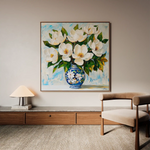 Floral 1306 Canvas Art 60 x 60 cm / Black
