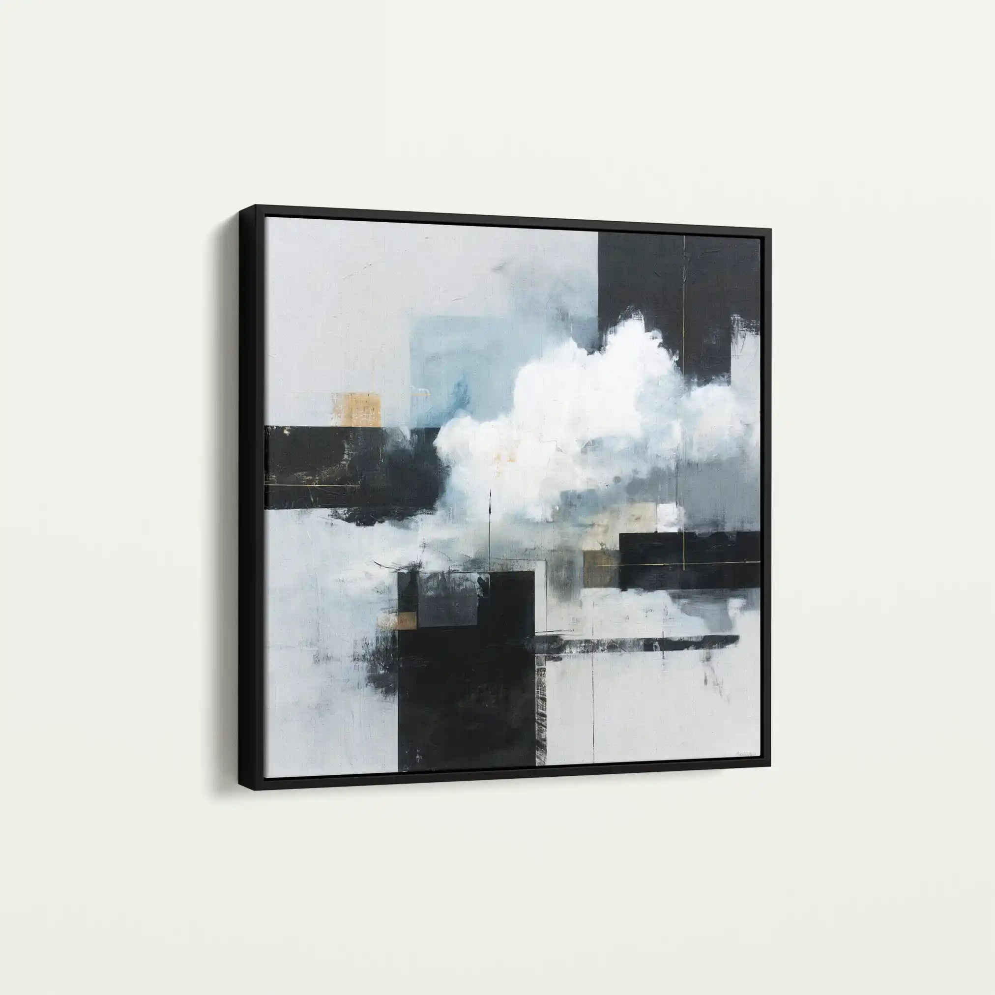 Abstract 1307 Canvas Art 60 x 60 cm / Black