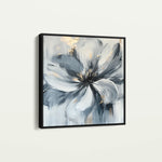 Floral 1307 Canvas Art 16" x 16" / 40 x 40 cm / Black