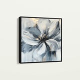 Floral 1307 Canvas Art 16" x 16" / 40 x 40 cm / Black