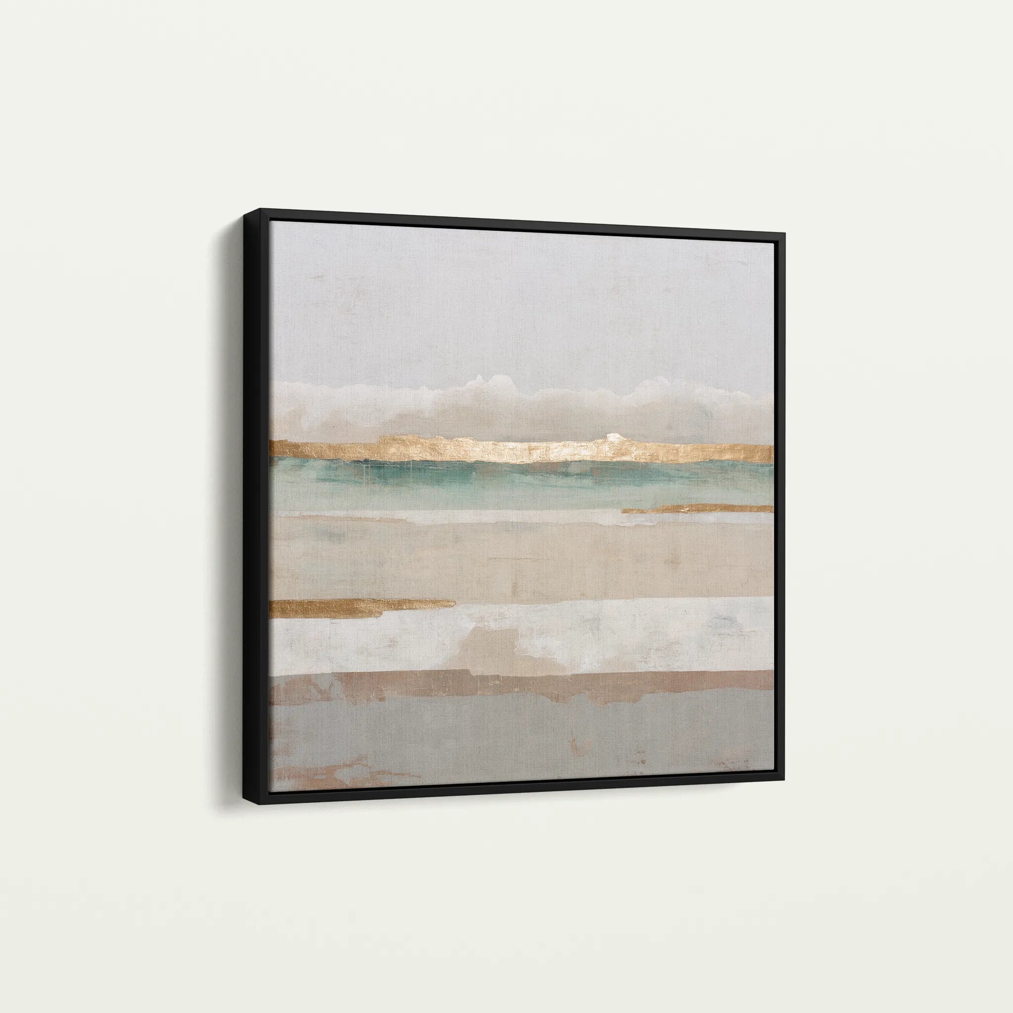 Abstract 1308 Canvas Art 16" x 16" / 40 x 40 cm / Black