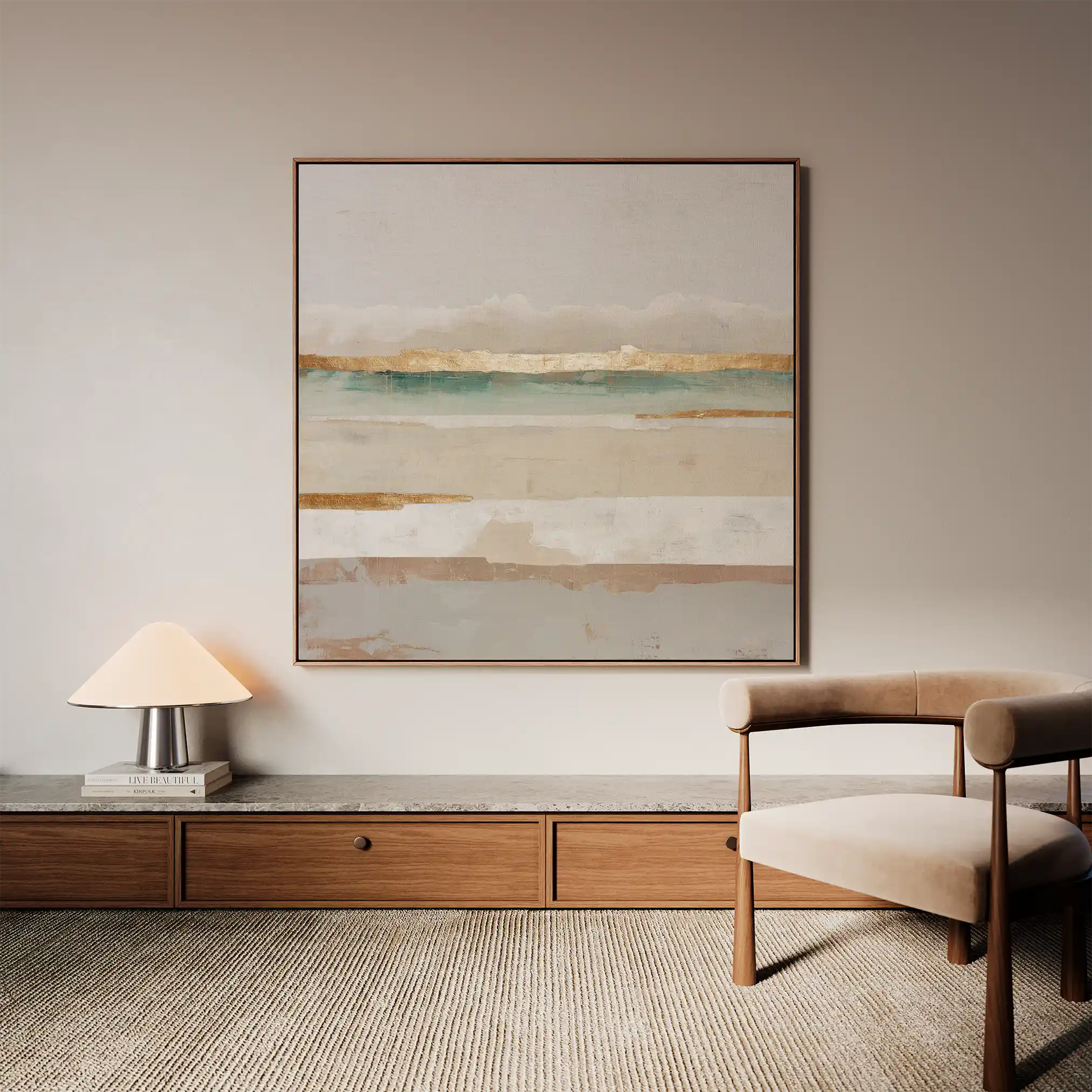 Abstract 1308 Canvas Art 60 x 60 cm / Black